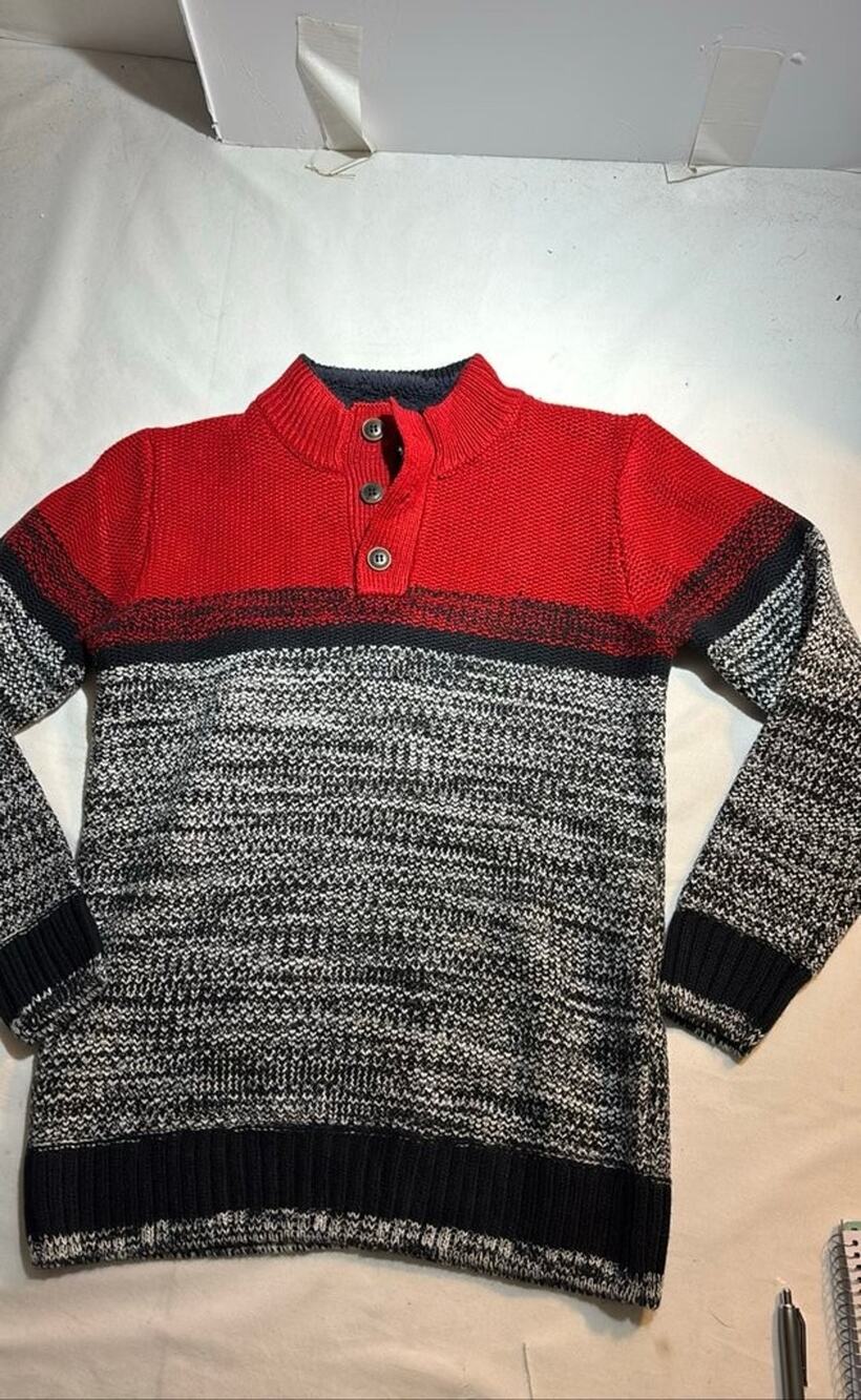 The Slope Red and Black Knit Sweater